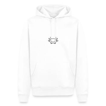 Axolotl - Männer Premium Bio Hoodie - Weiß - Vorne - Nico (187cm)