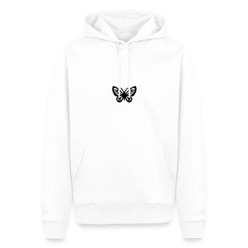 papillon - Sweat à capuche Premium bio Homme - blanc - Devant - Nico (187cm)