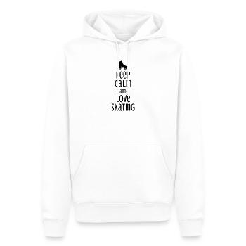 bleib ruhig und liebe skaten - Männer Premium Bio Hoodie - Weiß - Vorne - Nico (187cm)