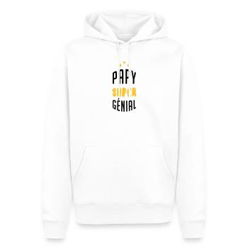 Papy Papi Grand-Père Retraite famille - Sweat à capuche Premium bio Homme - blanc - Devant - Nico (187cm)