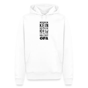 Ich bin kein Rentner ich bin Vollzeit Opa - Männer Premium Bio Hoodie - Weiß - Vorne - Nico (187cm)