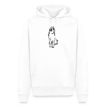 Tervuren - Sweat à capuche Premium bio Homme - blanc - Devant - Nico (187cm)