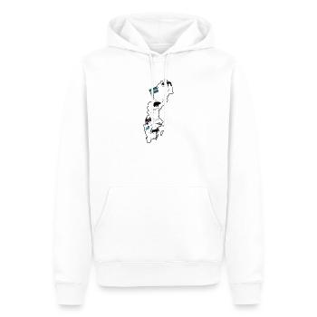 Suède Carte pour les vacances en Scandinavie - Sweat à capuche Premium bio Homme - blanc - Devant - Nico (187cm)