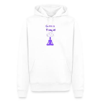 Gottes Tempel - Männer Premium Bio Hoodie - Weiß - Vorne - Nico (187cm)