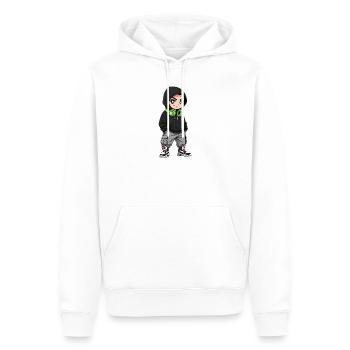 Urban Teen Cartoon Charakter Design - Männer Premium Bio Hoodie - Weiß - Vorne - Nico (187cm)