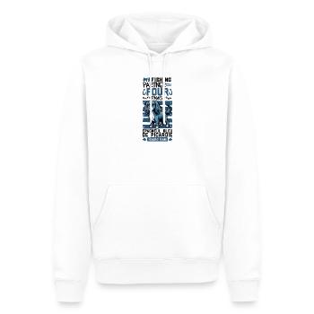 Angeln und Epagneul Bleu de Picardie - Männer Premium Bio Hoodie - Weiß - Vorne - Nico (187cm)