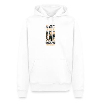 Angeln und Carpathian Shepherd Dog - Männer Premium Bio Hoodie - Weiß - Vorne - Nico (187cm)