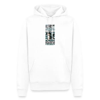 Pêche et bouvier de l’Entlebucher - Sweat à capuche Premium bio Homme - blanc - Devant - Nico (187cm)