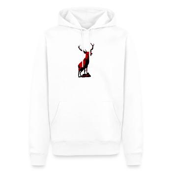 Hirsch mit Kopf als Überwachungskamera/Steam-Punk - Männer Premium Bio Hoodie - Weiß - Vorne - Nico (187cm)