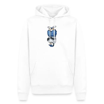 Cooler Pinguin Tanzen Hip Hop Breakdance Kopfstand - Männer Premium Bio Hoodie - Weiß - Vorne - Nico (187cm)