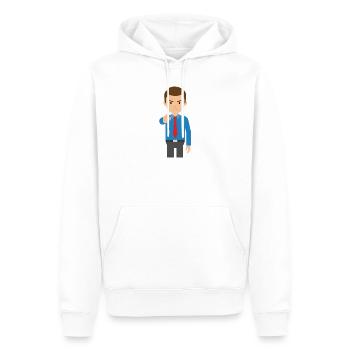 Direct Superior Cartoon - Men’s Premium Organic Hoodie - white - Front - Nico (187cm)