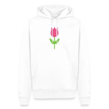 Tulipe - Sweat à capuche Premium bio Homme - blanc - Devant - Nico (187cm)