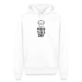 Stolz, Koch zu sein – Minimalistische Linienkunst-Ikone - Männer Premium Bio Hoodie - Weiß - Vorne - Nico (187cm)
