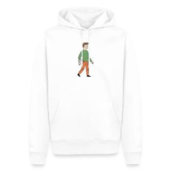 Wounded Hero Cartoon - Männer Premium Bio Hoodie - Weiß - Vorne - Nico (187cm)
