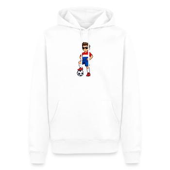 Fußball Junge Holland Fan Holländische Flagge - Männer Premium Bio Hoodie - Weiß - Vorne - Nico (187cm)