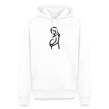 grossesse - Sweat à capuche Premium bio Homme - blanc - Devant - Nico (187cm)
