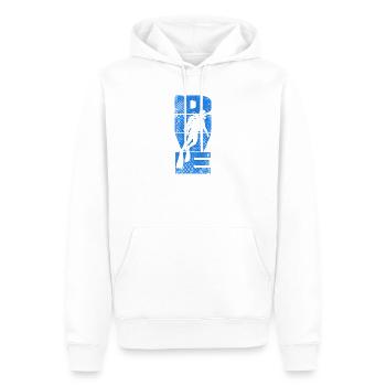 Tiefsee-Taucher Blau Silhouette - Männer Premium Bio Hoodie - Weiß - Vorne - Nico (187cm)