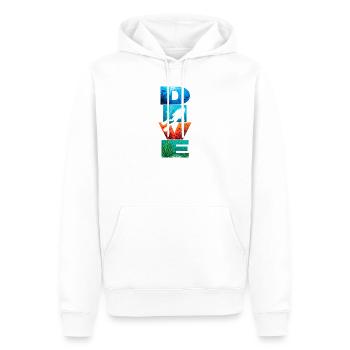 Dive Underwater Letter Art - Men’s Premium Organic Hoodie - white - Front - Nico (187cm)