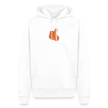 Daumen-in-L-Luft-T-Shirt-Geschenk-Humor - Männer Premium Bio Hoodie - Weiß - Vorne - Nico (187cm)