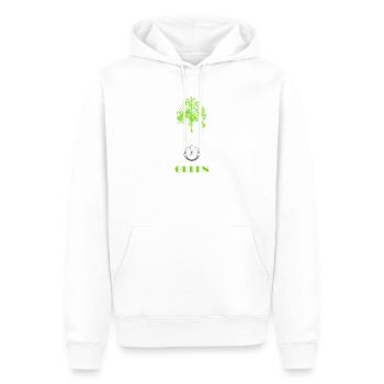 Green Power Tree Logo - Sweat à capuche Premium bio Homme - blanc - Devant - Nico (187cm)