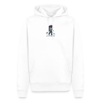 Astronaute au-dessus des montagnes et des étoiles - Sweat à capuche Premium bio Homme - blanc - Devant - Nico (187cm)