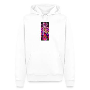 Neon-Psychedelische Affen-Pop-Kunst - Männer Premium Bio Hoodie - Weiß - Vorne - Nico (187cm)
