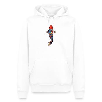 Calm as a koi - Men’s Premium Organic Hoodie - white - Front - Nico (187cm)