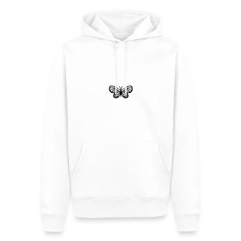 papillon - Sweat à capuche Premium bio Homme - blanc - Devant - Nico (187cm)