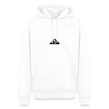 Berg - Männer Premium Bio Hoodie - Weiß - Vorne - Nico (187cm)