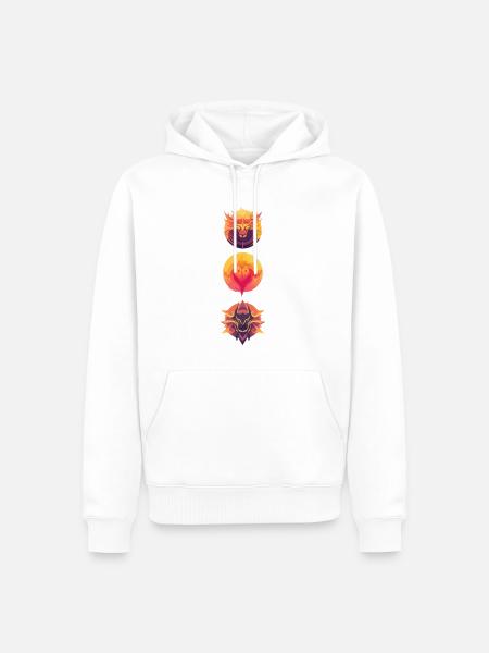 Zeichen Fabelwesen - Männer Premium Bio Hoodie - Weiß
