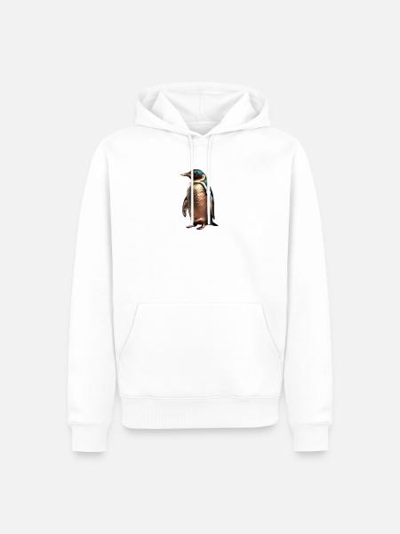 The Bronze Penguin - Men’s Premium Organic Hoodie - white