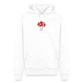 Pilz Fliegenpilz Glückspilz - Männer Premium Bio Hoodie - Weiß - Vorne - Nico (187cm)
