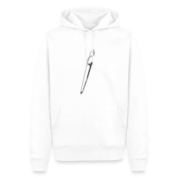 Pinsel - Männer Premium Bio Hoodie - Weiß - Vorne - Nico (187cm)