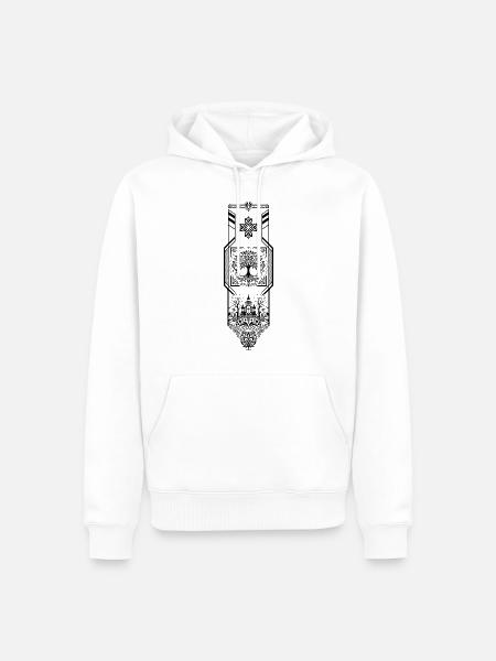 Medieval banner tree of life - Men’s Premium Organic Hoodie - white