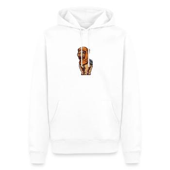 kamelopie - Männer Premium Bio Hoodie - Weiß - Vorne - Nico (187cm)