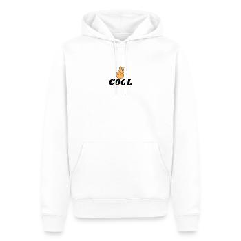 BELLO - Felpa con cappuccio ecologica premium da uomo - bianco - Fronte - Nico (187cm)