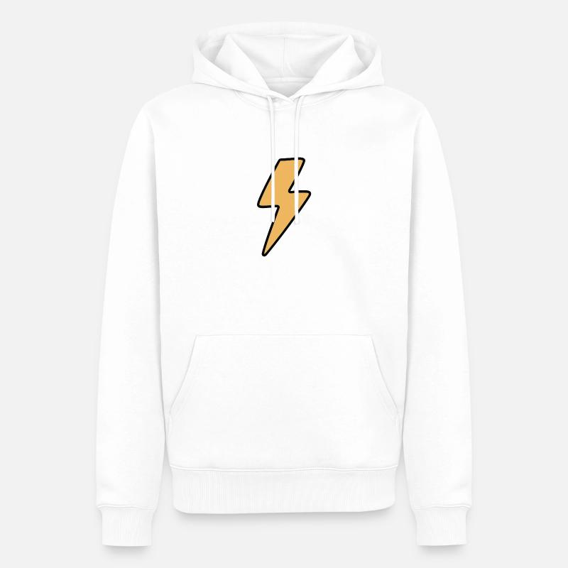 Lightning - Men’s Premium Organic Hoodie - white