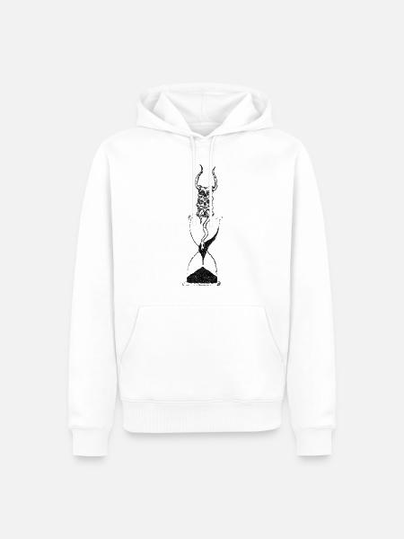 Hourglass Skull Rock Metal - Men’s Premium Organic Hoodie - white