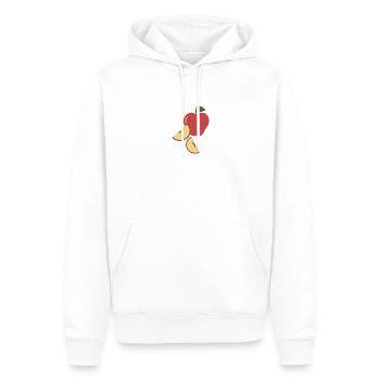 Morceaux de pomme - Sweat à capuche Premium bio Homme - blanc - Devant - Nico (187cm)