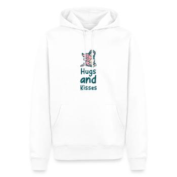 Hugs and kisses family animal lovers - Männer Premium Bio Hoodie - Weiß - Vorne - Nico (187cm)
