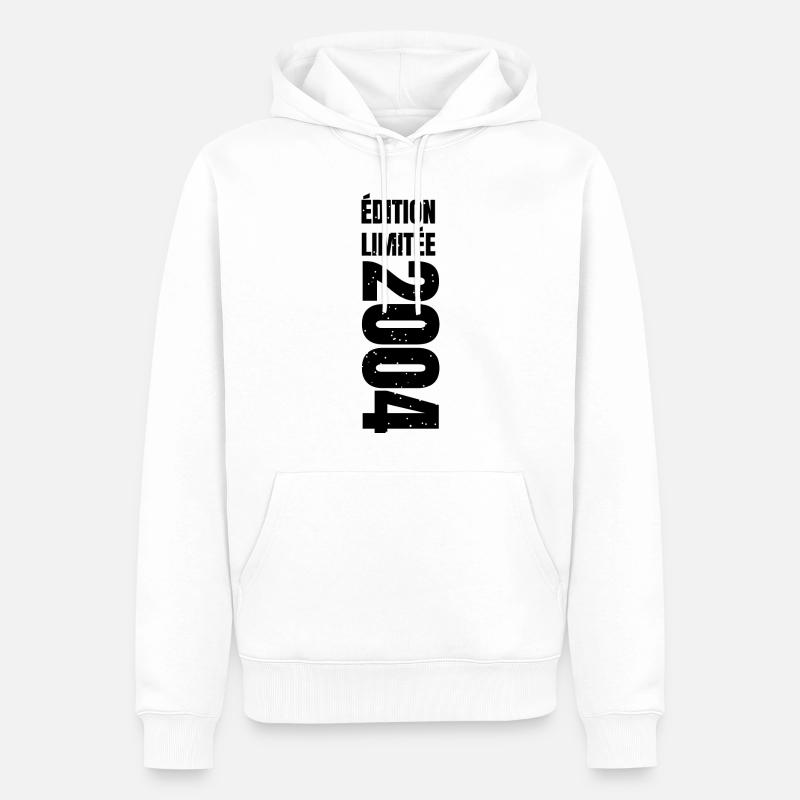 2004 édition limitée - Sweat à capuche Premium bio Homme - blanc