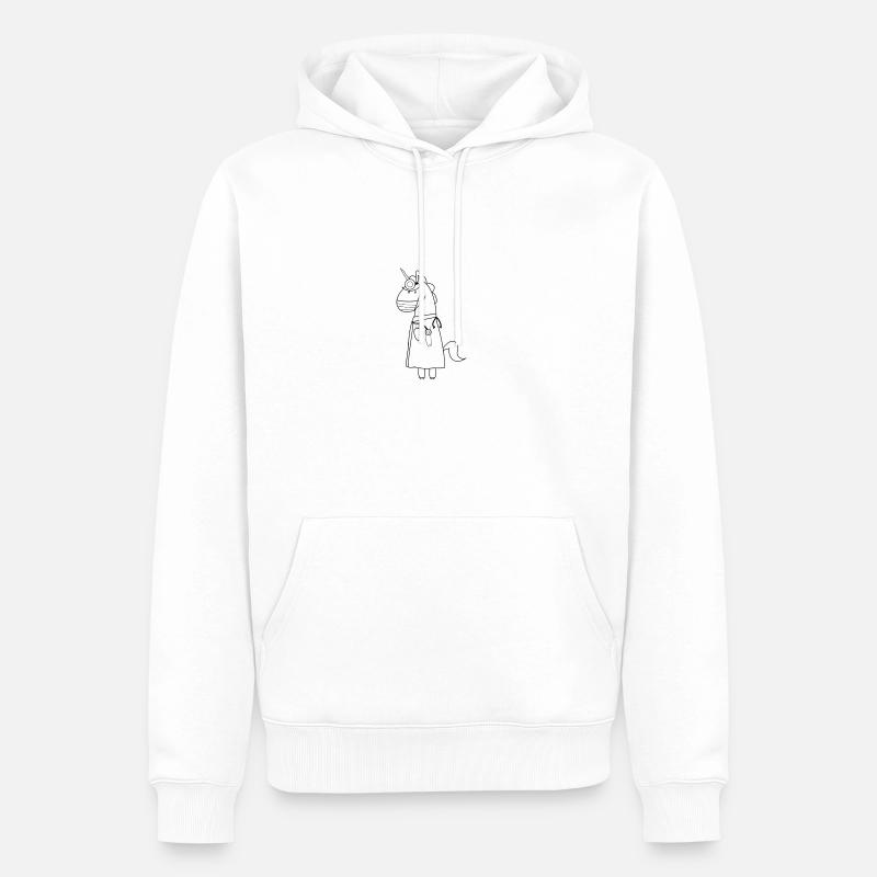 Dr. Einhorn - Sweat à capuche Premium bio Homme - blanc