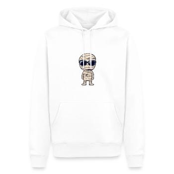 Momie Halloween Cool - Sweat à capuche Premium bio Homme - blanc - Devant - Nico (187cm)