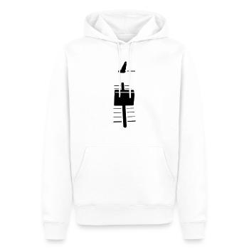 Der Mischer 2 - Männer Premium Bio Hoodie - Weiß - Vorne - Nico (187cm)
