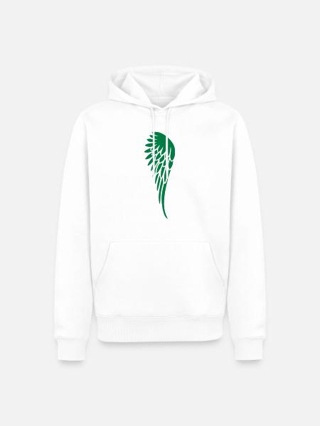 fluegel_rechts - Männer Premium Bio Hoodie - Weiß