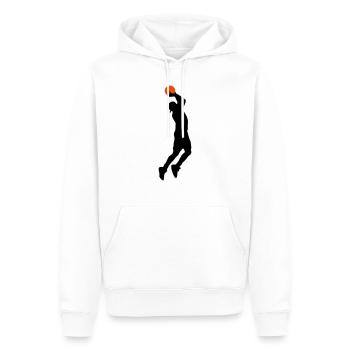 basketballer_2c - Sweat à capuche Premium bio Homme - blanc - Devant - Nico (187cm)