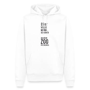 Pinguin aus dem Zoo Vogel Kuscheltier Antarktis - Männer Premium Bio Hoodie - Weiß - Vorne - Nico (187cm)