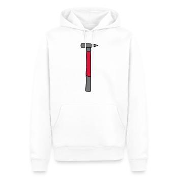 hämmern hammer nageln hauen klopfen festnageln näg - Männer Premium Bio Hoodie - Weiß - Vorne - Nico (187cm)