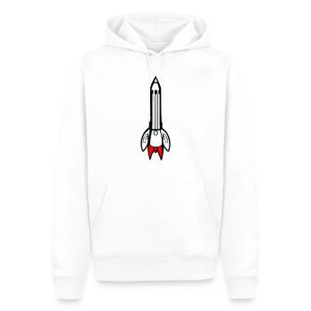 Vecteur de vol spatial spatial de fusée spatiale - Sweat à capuche Premium bio Homme - blanc - Devant - Nico (187cm)