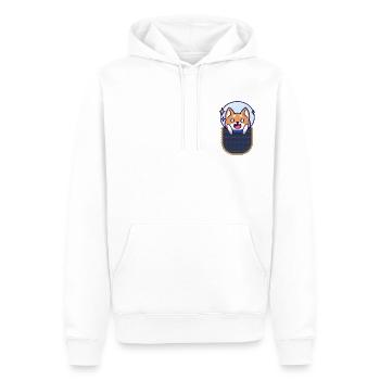 Chemise Pocket Anime Kitten Breast Bags Design - Sweat à capuche Premium bio Homme - blanc - Devant - Nico (187cm)